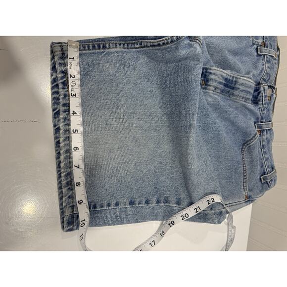 Vintage Levi's Jean Shorts Mens 36 Blue Denim 505 Orange Tab 90s Grunge Distress - Picture 10 of 13